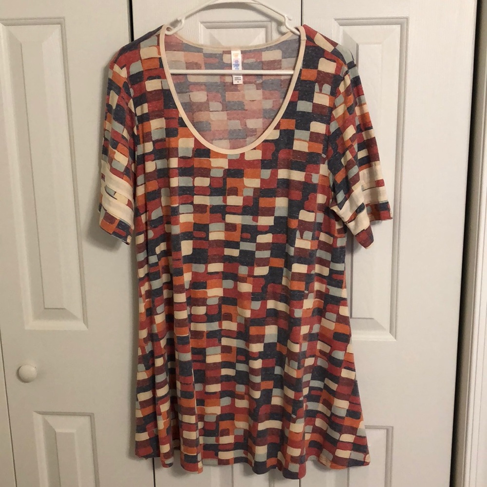 Lularoe perfect T XL heathered vintage fabric
